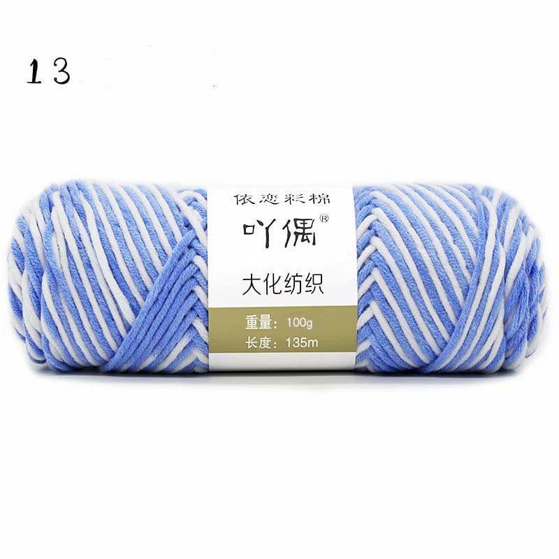 image-8 Strands Of Gradient Milk Cotton Wool Hand-knitted Medium Thick
