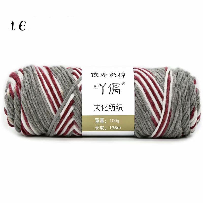 image-8 Strands Of Gradient Milk Cotton Wool Hand-knitted Medium Thick