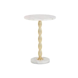image-Side table Home ESPRIT White Golden 41 x 41 x 57 cm