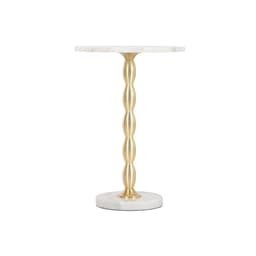 image-Side table Home ESPRIT White Golden 41 x 41 x 57 cm