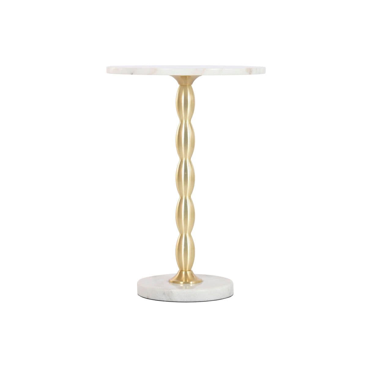 image-Side table Home ESPRIT White Golden 41 x 41 x 57 cm
