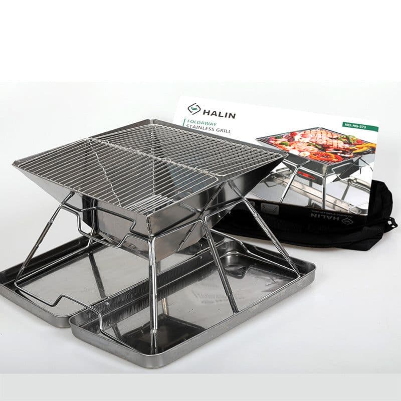 image-Stainless Steel 3-4 People Picnic Portable Foldable Barbecue Grill