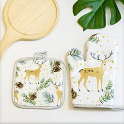 image-Kitchen High-temperature Resistant Anti-scald Oven Printing Gloves Suit