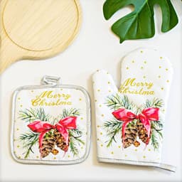 image-Kitchen High-temperature Resistant Anti-scald Oven Printing Gloves Suit