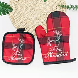 image-Kitchen High-temperature Resistant Anti-scald Oven Printing Gloves Suit