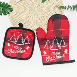 image-Kitchen High-temperature Resistant Anti-scald Oven Printing Gloves Suit