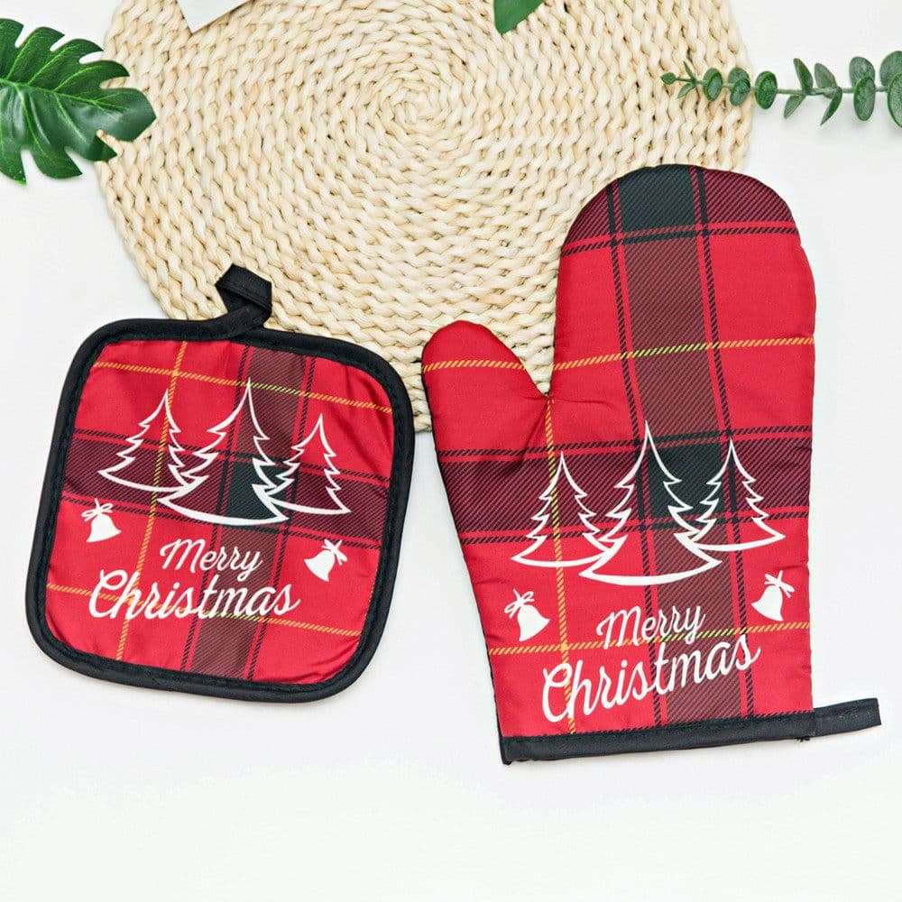 image-Kitchen High-temperature Resistant Anti-scald Oven Printing Gloves Suit