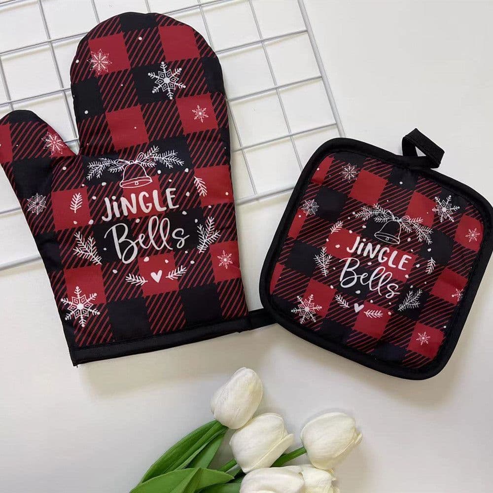 image-Kitchen High-temperature Resistant Anti-scald Oven Printing Gloves Suit
