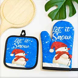 image-Kitchen High-temperature Resistant Anti-scald Oven Printing Gloves Suit