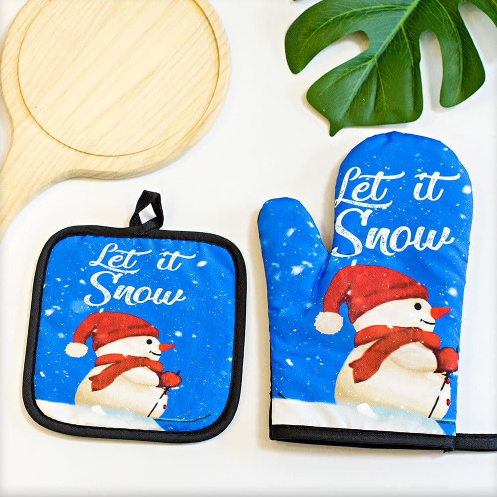 image-Kitchen High-temperature Resistant Anti-scald Oven Printing Gloves Suit