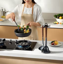 image-Double Shovel Walnut Shovel Soup Spoon Spatula Unpainted Spoon Silicone Cooking Spatula High Temperature Resistant Household Spatula