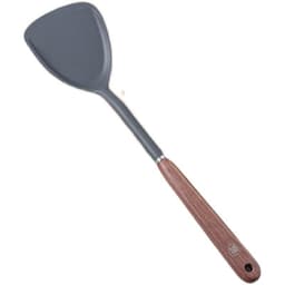 image-Double Shovel Walnut Shovel Soup Spoon Spatula Unpainted Spoon Silicone Cooking Spatula High Temperature Resistant Household Spatula