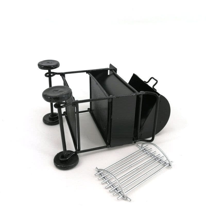 image-Baby House Miniature BBQ Oven Square Grill Decoration