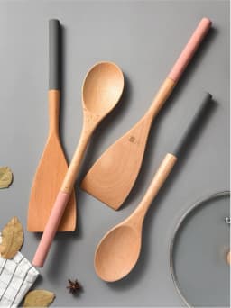 image-Household beech spatula wood spatula