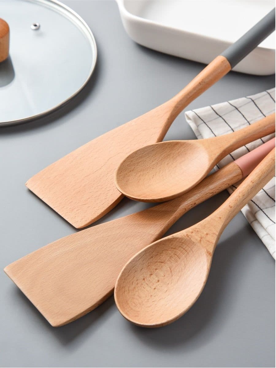 image-Household beech spatula wood spatula