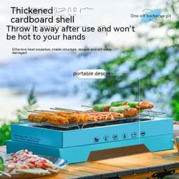 image-Disposable Portable Barbecue Grill Household Outdoor Camping
