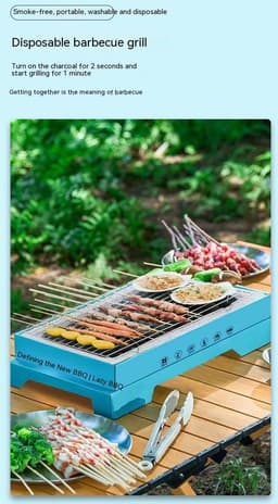 image-Disposable Portable Barbecue Grill Household Outdoor Camping