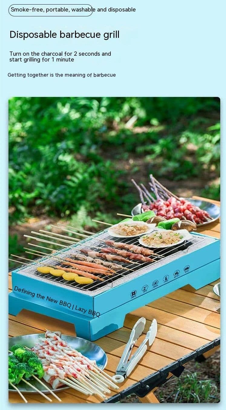 image-Disposable Portable Barbecue Grill Household Outdoor Camping