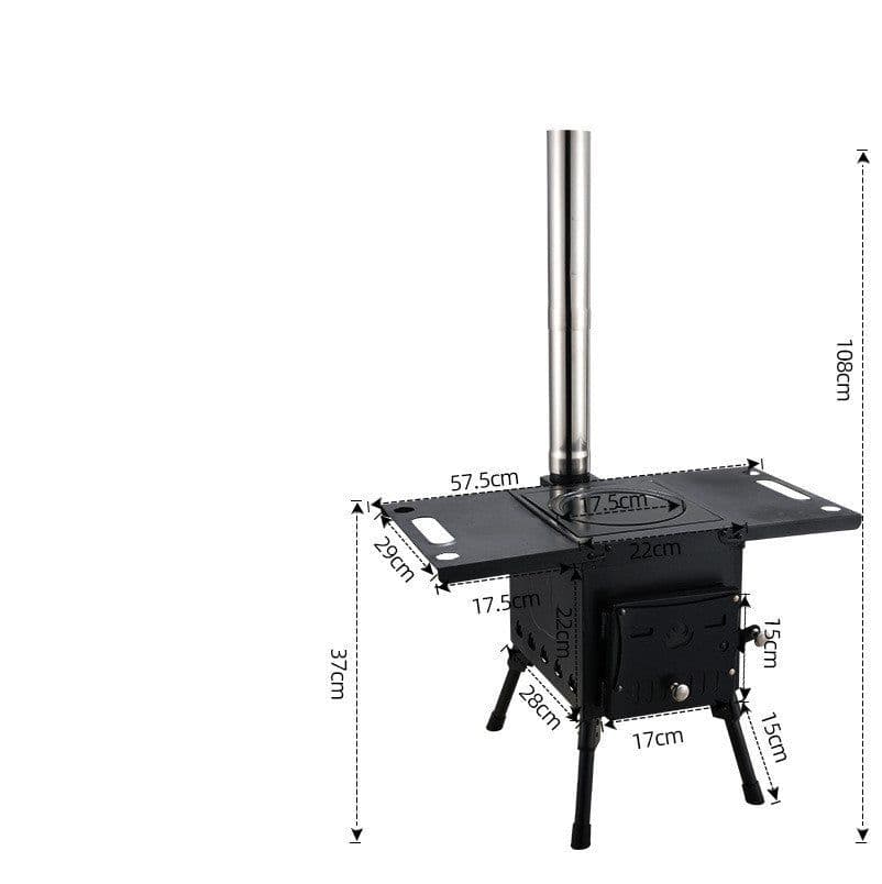 image-Multipurpose Outdoor BBQ Grill Picnic Portable Firewood Stove