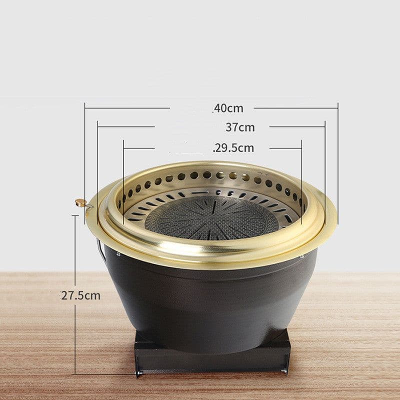 image-Japanese Stainless Steel Lower Smoke Charcoal Grill