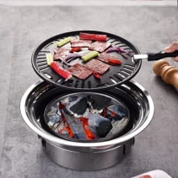image-Korean Non-Stick Stainless Steel BBQ Grill