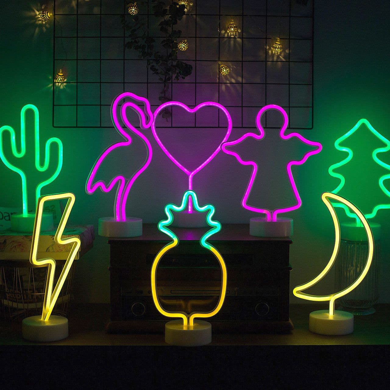 image-LED modeling lamp pineapple led decorative night light