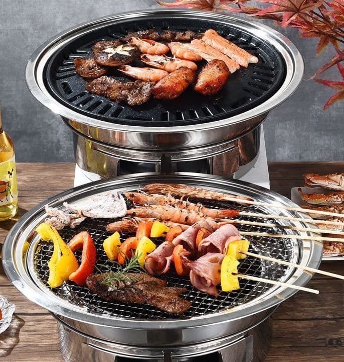 image-Korean Stainless Steel Charcoal Barbecue Grill For Consumer And Commercial Use