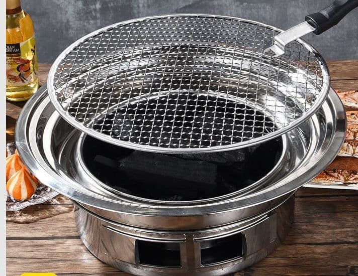 image-Korean Stainless Steel Charcoal Barbecue Grill For Consumer And Commercial Use