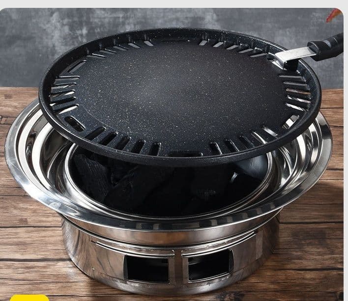 image-Korean Stainless Steel Charcoal Barbecue Grill For Consumer And Commercial Use