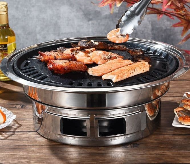image-Korean Stainless Steel Charcoal Barbecue Grill For Consumer And Commercial Use