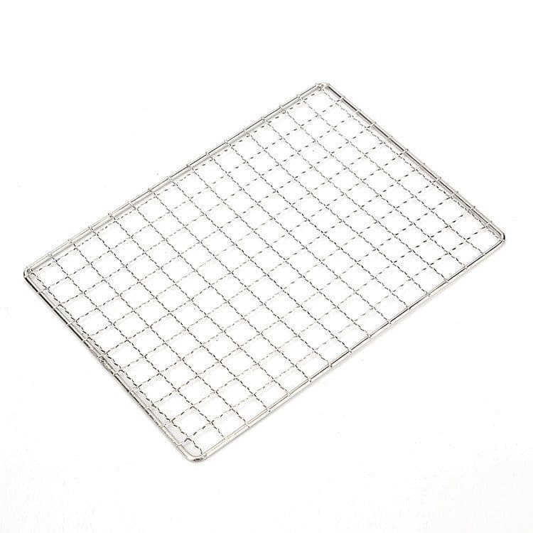 image-Stainless Steel Flat Card Barbecue Grill Camping Mini