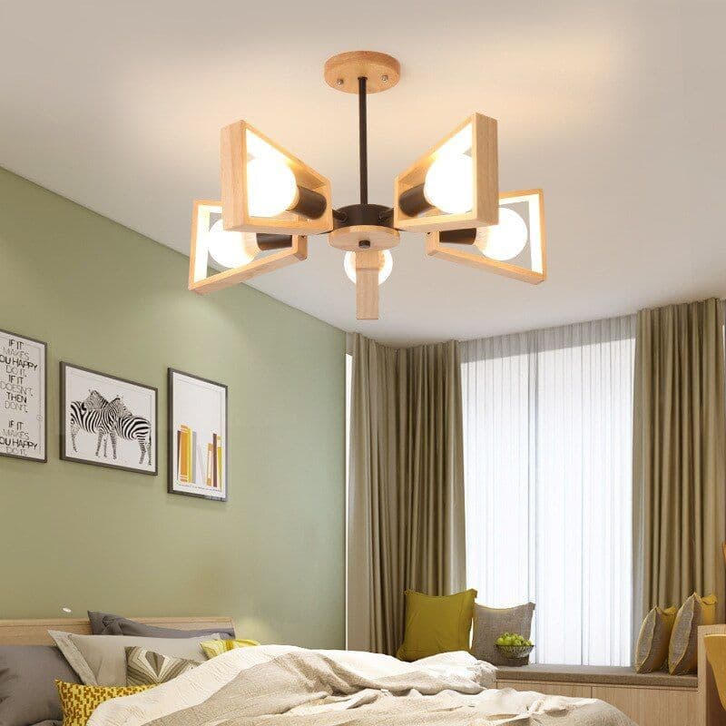 image-Solid wood bedroom Chandelier