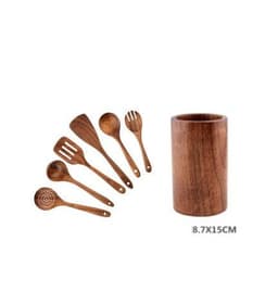 image-High Temperature Vegetable Spatula Acacia Wood Cooking Set Wooden Spatula