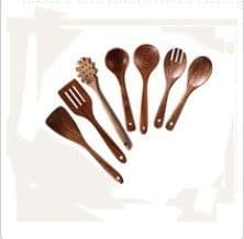 image-High Temperature Vegetable Spatula Acacia Wood Cooking Set Wooden Spatula