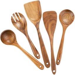 image-High Temperature Vegetable Spatula Acacia Wood Cooking Set Wooden Spatula