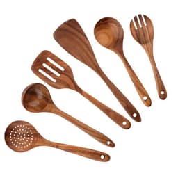image-High Temperature Vegetable Spatula Acacia Wood Cooking Set Wooden Spatula
