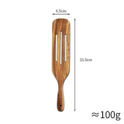 image-Acacia Long-Handled Spatula Spatula Mixing Cooking Spatula Cross-Border Teak Kitchenware Set