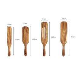 image-Acacia Long-Handled Spatula Spatula Mixing Cooking Spatula Cross-Border Teak Kitchenware Set