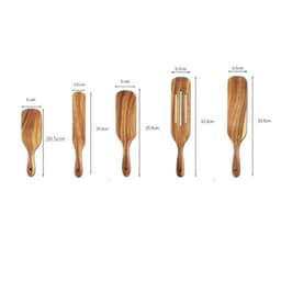 image-Acacia Long-Handled Spatula Spatula Mixing Cooking Spatula Cross-Border Teak Kitchenware Set