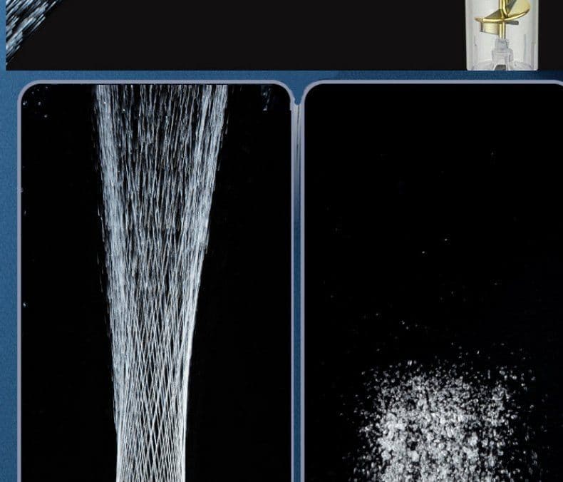 image-Internet Celebrity Small Waist Supercharged Shower Head Twin-turbo Pressurized Propeller Multifunctional Fan Shower Shower Head