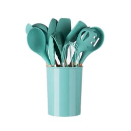 image-Wooden Handle Silicone Kitchenware Cooking Spatula Set
