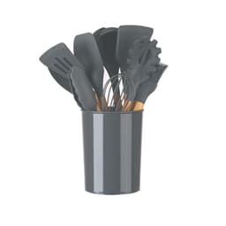 image-Wooden Handle Silicone Kitchenware Cooking Spatula Set