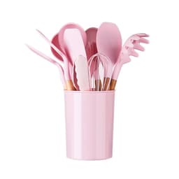 image-Wooden Handle Silicone Kitchenware Cooking Spatula Set