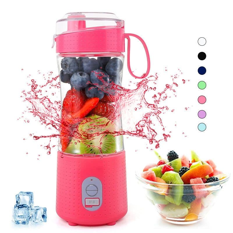 image-Portable Blender For Shakes And Smoothies Personal Size Single Serve Travel Fruit Juicer Mixer Cup With Rechargeable USB