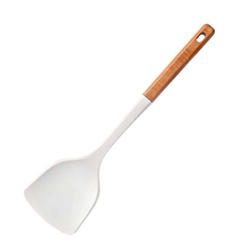 image-Fashion Wooden Handle Silicone Spatula Suit