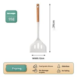 image-Fashion Wooden Handle Silicone Spatula Suit