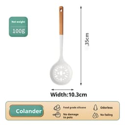 image-Fashion Wooden Handle Silicone Spatula Suit