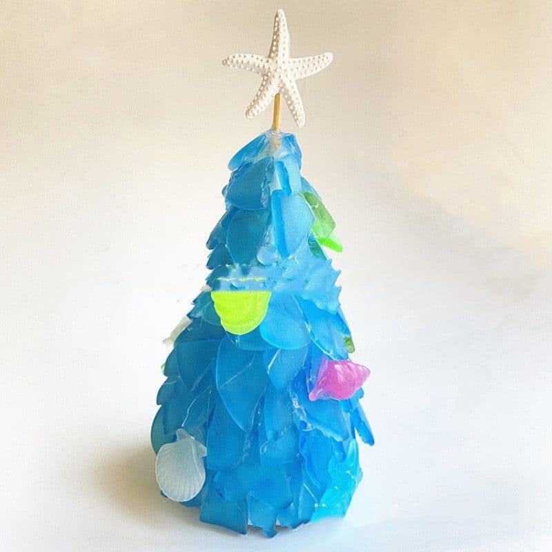 image-DIY Christmas Decoration Blue Christmas Tree Glass Creative Unique Decoration