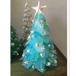 image-DIY Christmas Decoration Blue Christmas Tree Glass Creative Unique Decoration