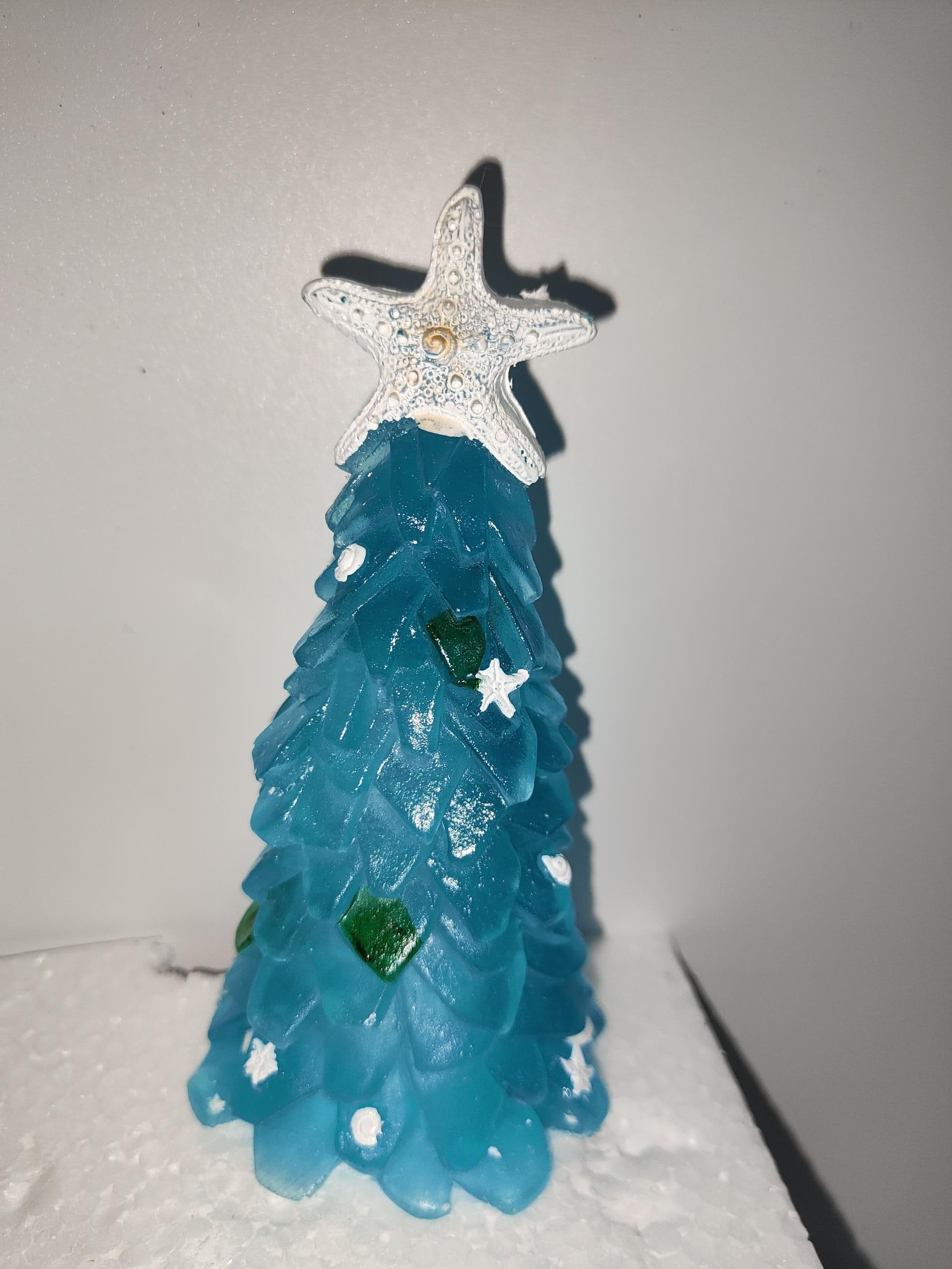 image-DIY Christmas Decoration Blue Christmas Tree Glass Creative Unique Decoration